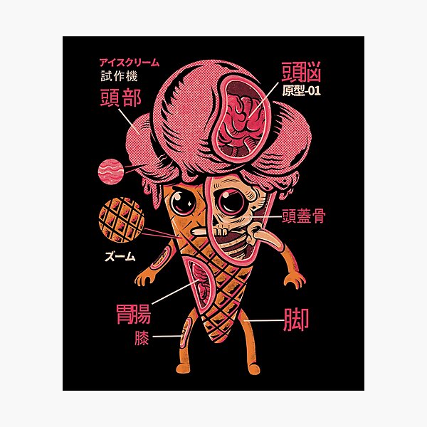 "Ice Cream Kaiju" Photographic Print for Sale by ilustrata Redbubble