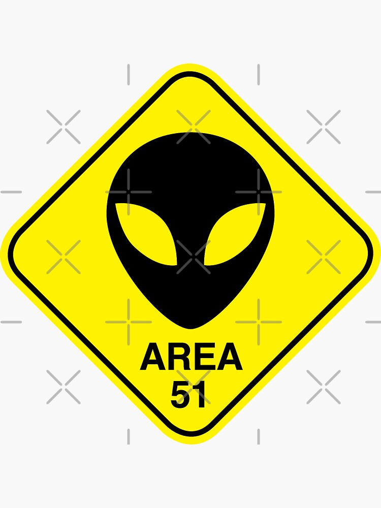 "Area 51" Sticker for Sale by monsterplanet | Redbubble