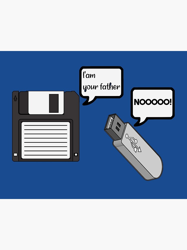 Floppy Disc And Usb Stick I Am Your Father Noo Fun Coffee Mug by