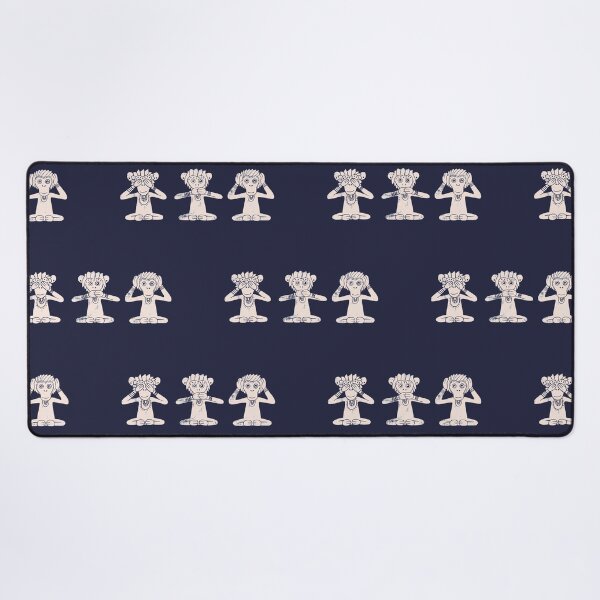Item preview, Three Wise Monkeys | Navy Background designed and sold by CarolFreire.