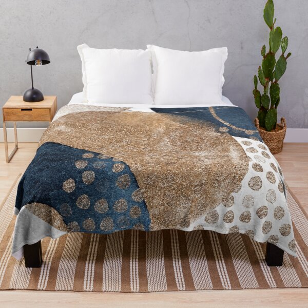 Item preview, Blue Gold Abstract designed and sold by Michelle Moss.