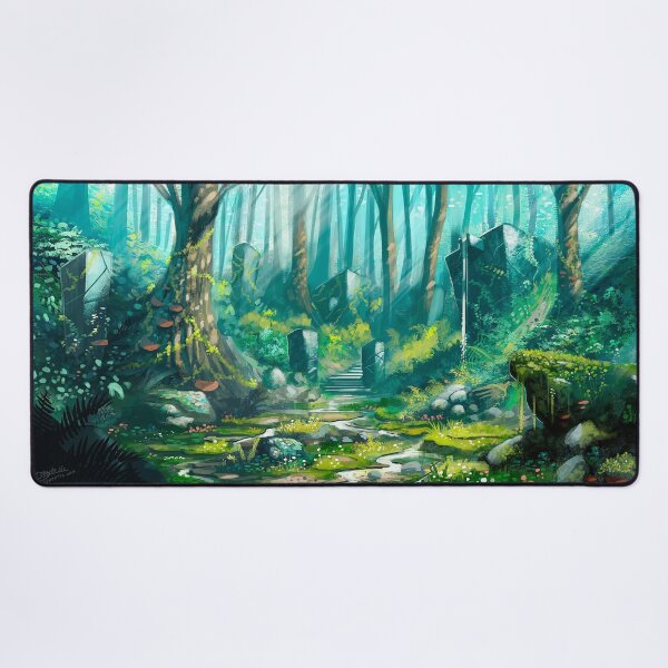 Colorful forest Desk Mat