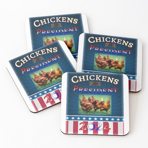 Item preview, Chickens for President 2024, Chickens 2024, political humor designed and sold by HazardPaay.