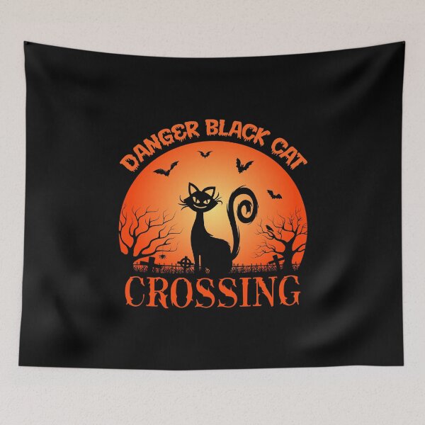 Item preview, Danger Black Cat Crossing designed and sold by AEGMEDIA.
