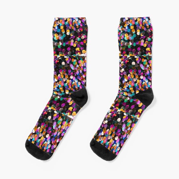 Rainbow Glitter Sequins Socks