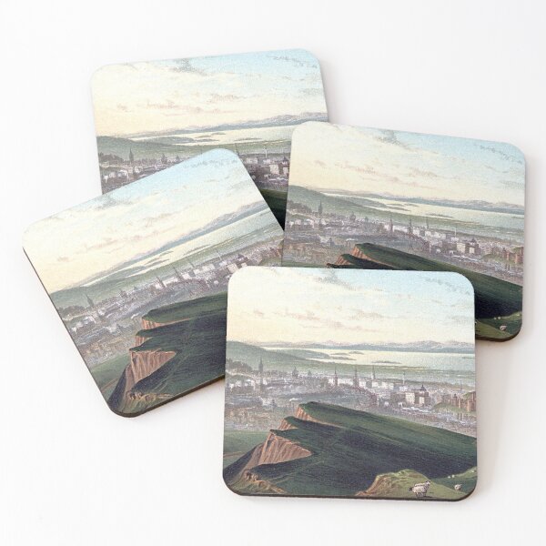 Item preview, Vintage Illustration of Edinburgh from Arthur's Seat designed and sold by yourscotland.