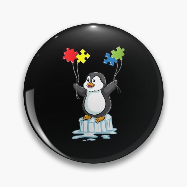Item preview, Womens Penguin with Autism Puzzle Piece Autism Awareness Gift  designed and sold by HeulwenShop.