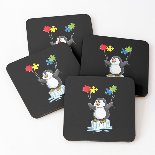 Item preview, Womens Penguin with Autism Puzzle Piece Autism Awareness Gift  designed and sold by HeulwenShop.