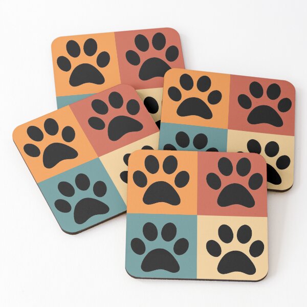 Item preview, Checkered retro dog paw print pattern | Cute Gifts for dog mom, dog dad, dog lover and dog owner  designed and sold by Violet Treasures.