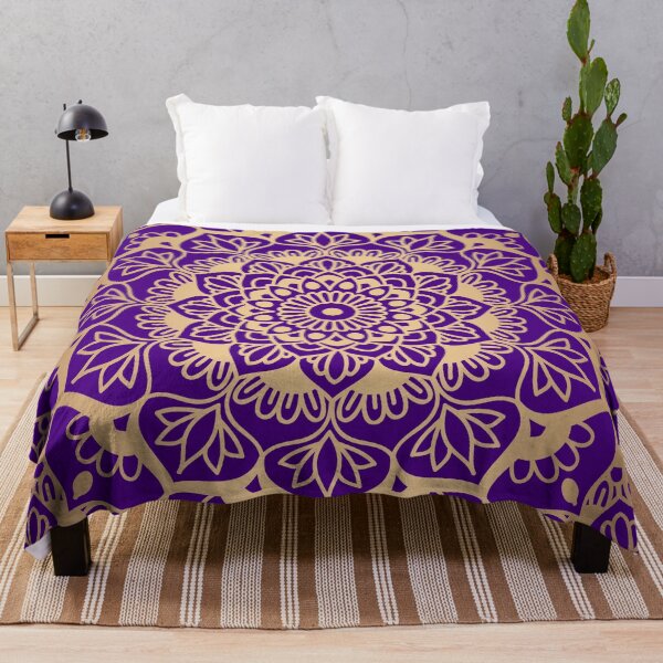 Item preview, Indigo Purple and Gold Geometric Mandala designed and sold by Julie Erin Designs.