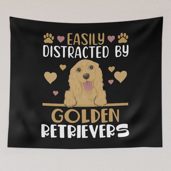 Item preview, EASILY DISTRACTED BY MY GOLDEN RETRIEVER COLLECTION designed and sold by JRM Tees & More Store.