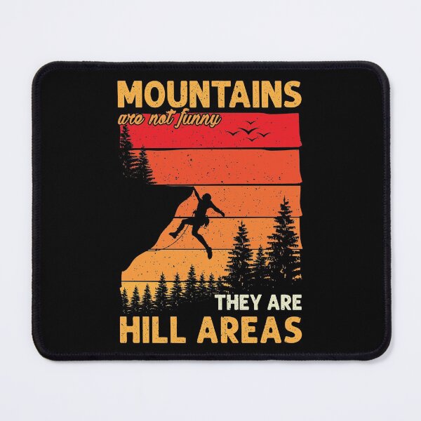 Item preview, Mountains Are Not Funny The Are Hill Areas Retro Vintage Sunset Design designed and sold by Prince - Bestseller ★★★★★.