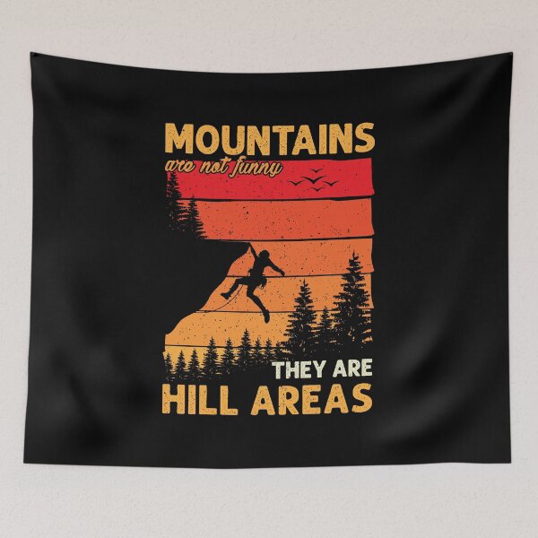 Item preview, Mountains Are Not Funny The Are Hill Areas Retro Vintage Sunset Design designed and sold by Prince - Bestseller ★★★★★.
