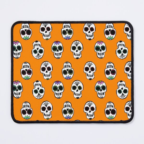 Item preview, Orange Halloween Sugar Skull Pattern designed and sold by Julie Erin Designs.