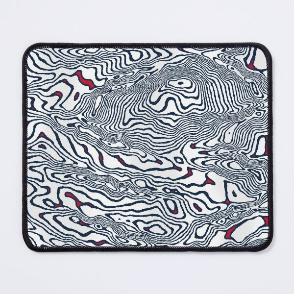 White and Blue Damascus Mousepad