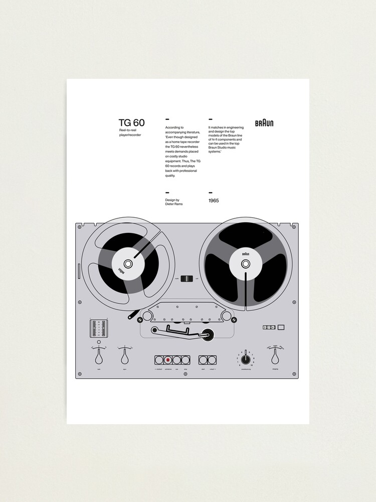 TG60 Tape Recorder Braun - Dieter Rams Design Photographic Print for Sale  by sub88