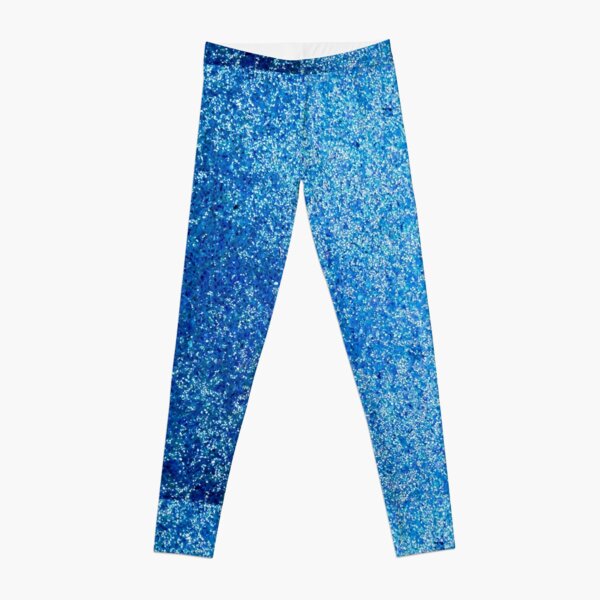 Light Blue Glitter Leggings for Sale Redbubble