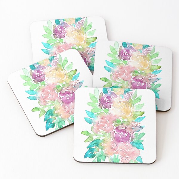 Item preview, Yellow, purple, pink roses tall bouquet designed and sold by EmDamArt.