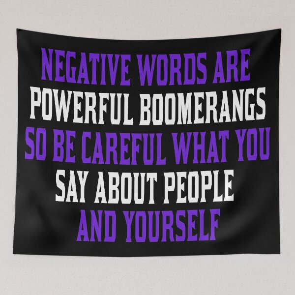 Item preview, Negative words are powerful boomerangs designed and sold by Fashimation20.