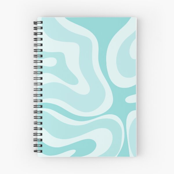 Item preview, Modern Retro Liquid Swirl Abstract in Light Aqua Teal Blue designed and sold by kierkegaard.