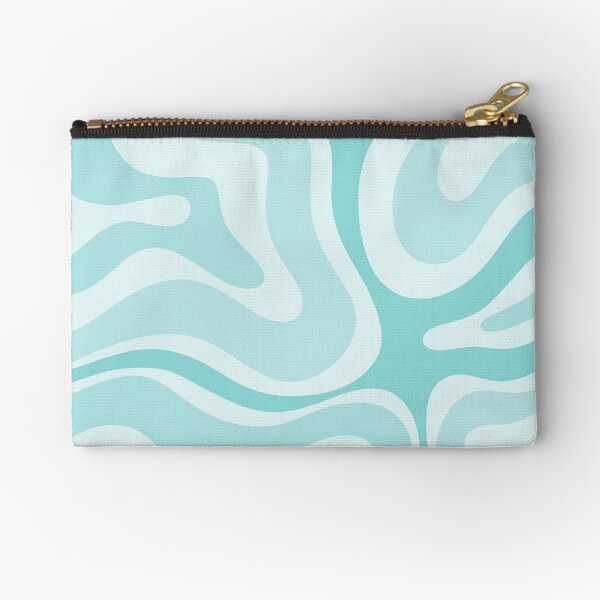 Item preview, Modern Retro Liquid Swirl Abstract in Light Aqua Teal Blue designed and sold by kierkegaard.