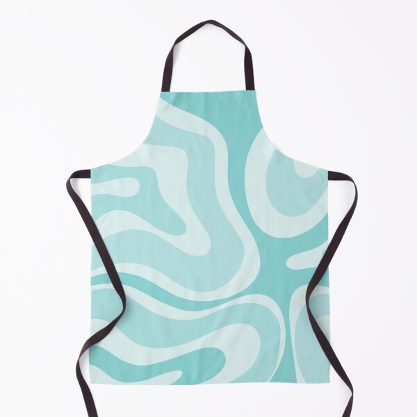 Item preview, Modern Retro Liquid Swirl Abstract in Light Aqua Teal Blue designed and sold by kierkegaard.