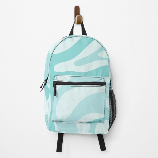 Item preview, Modern Retro Liquid Swirl Abstract in Light Aqua Teal Blue designed and sold by kierkegaard.