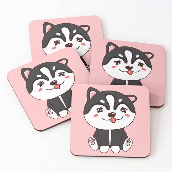 Item preview, Hand Painted Husky Expression Pack Cartoon Dog designed and sold by Sneh Universe.