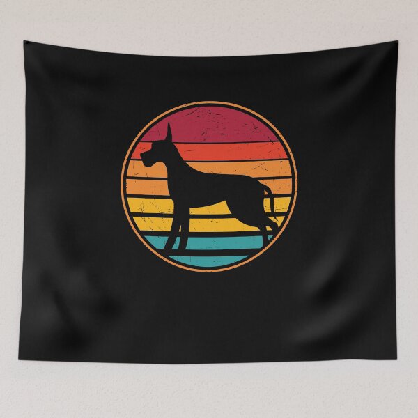 Item preview, Vintage Sunset Doberman Pinscher Silhouette - Retro Style Dog Lovers designed and sold by Peter Stawicki.