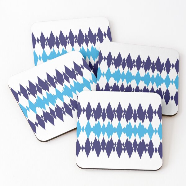 Item preview, Blue abstract argyle diamond pattern designed and sold by BLMcreations.