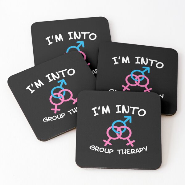 Item preview, I'm In To Group Therapy FMF Threesome - Swinger Lifestyle for dark colors designed and sold by swingersshop.