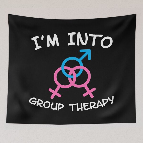 Item preview, I'm In To Group Therapy FMF Threesome - Swinger Lifestyle for dark colors designed and sold by swingersshop.