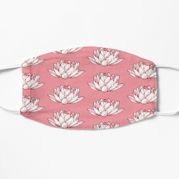Lotus Flower - Watercolours and Ink Illustration Flat Mask