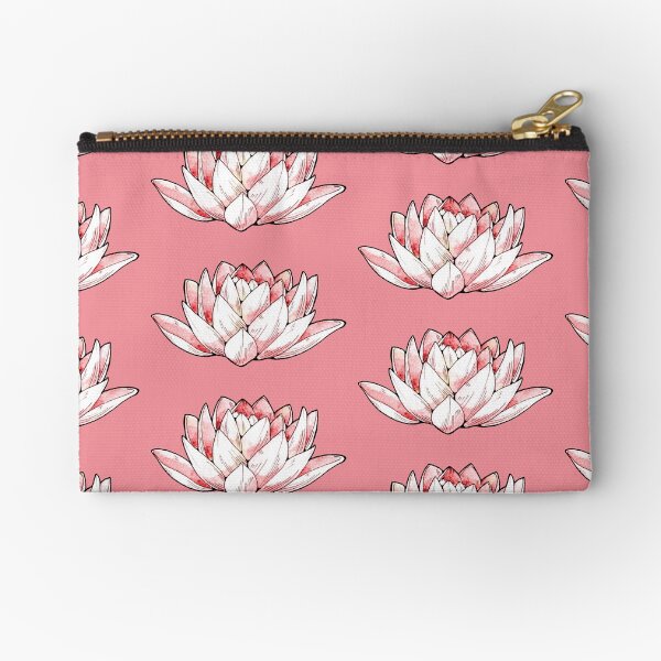 Lotus Flower - Watercolours and Ink Illustration Zipper Pouch