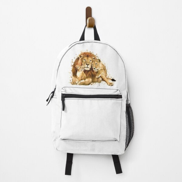 Item preview, lion family, lion family watercolor designed and sold by DelzStudio.