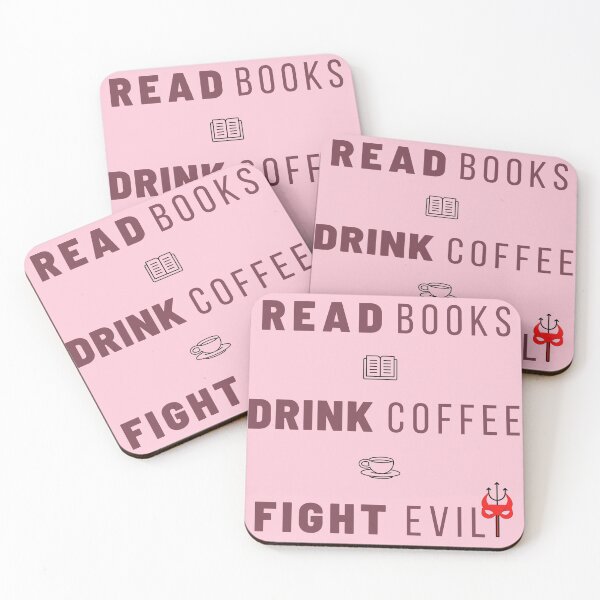 Item preview, "Read Books, Drink Coffee, Fight Evil" designed and sold by vidyaroul.