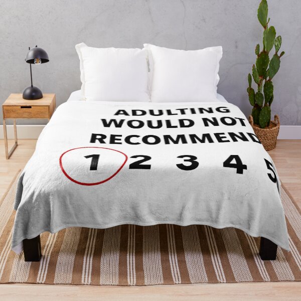 Item preview, Adulting would not recommend  designed and sold by Englishmistress.