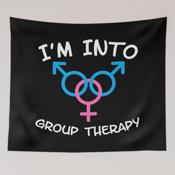 Item preview, I'm In To Group Therapy MFM Threesome - Swinger Lifestyle for dark colors designed and sold by swingersshop.