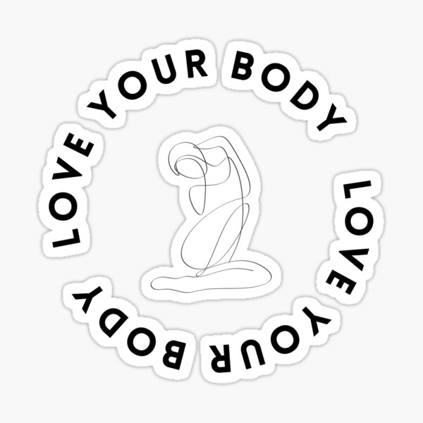 "Love your body One Line Art Women Body Minimal Design Self Love