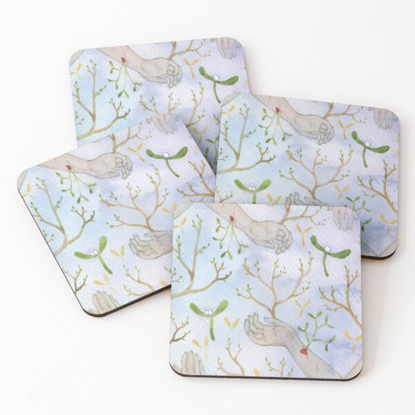 Item preview, Mistletoe pattern watercolor design designed and sold by Hynek Šnajdr.