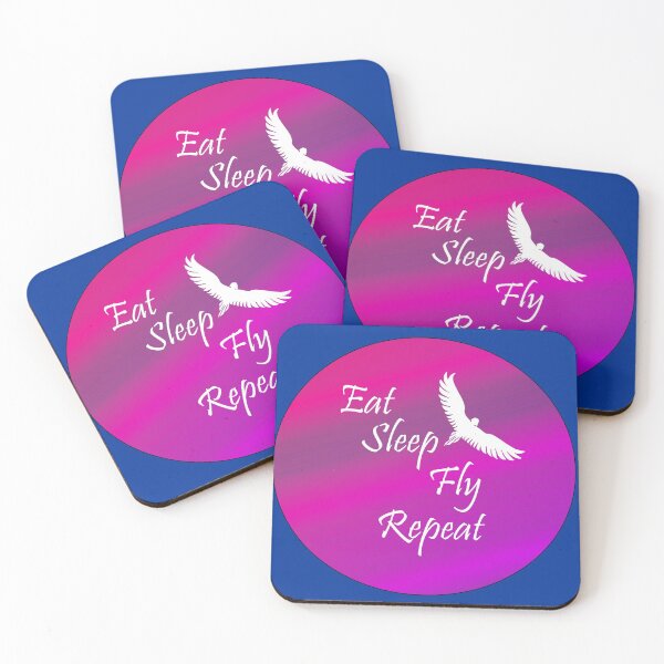 Item preview, \Eat Sleep & Fly into the purple/teal Sky design designed and sold by MystixJack.