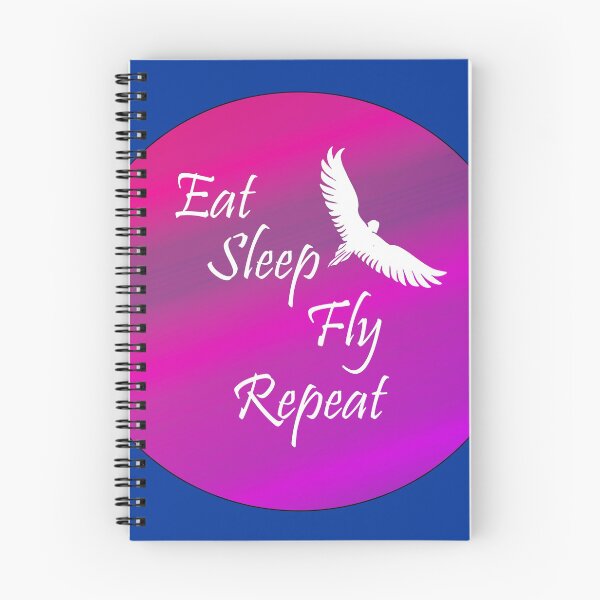 Item preview, \Eat Sleep & Fly into the purple/teal Sky design designed and sold by MystixJack.