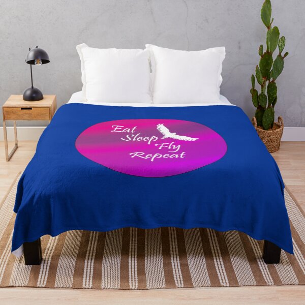 Item preview, \Eat Sleep & Fly into the purple/teal Sky design designed and sold by MystixJack.