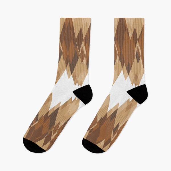 Item preview, Brown and white abstract argyle diamond pattern designed and sold by BLMcreations.