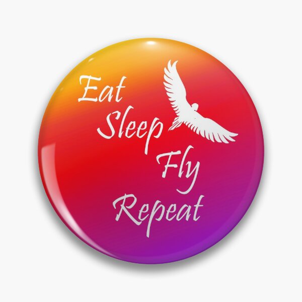 Item preview, Eat Sleep & Fly into the yellow/purple sunrise Sky design designed and sold by MystixJack.