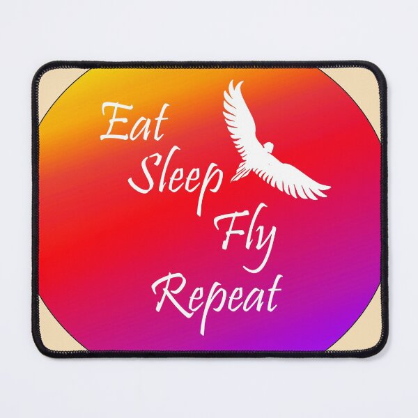 Item preview, Eat Sleep & Fly into the yellow/purple sunrise Sky design designed and sold by MystixJack.