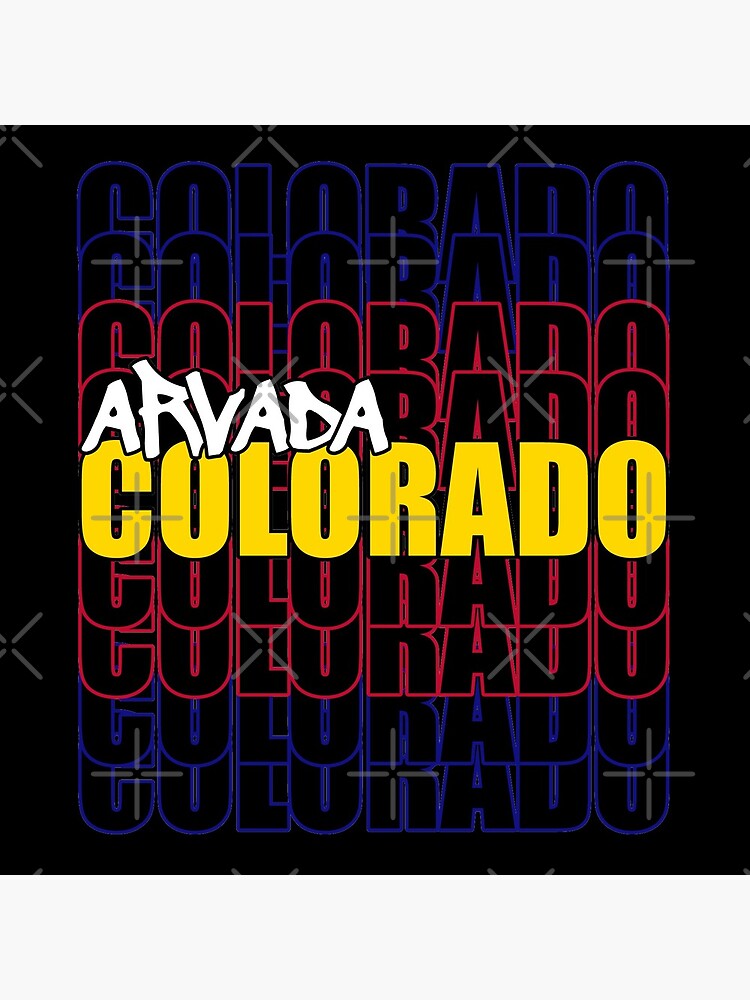 Thumbnail 5 of 5, Coasters (Set of 4), Arvada Colorado State Flag Typography designed and sold by that5280lady.