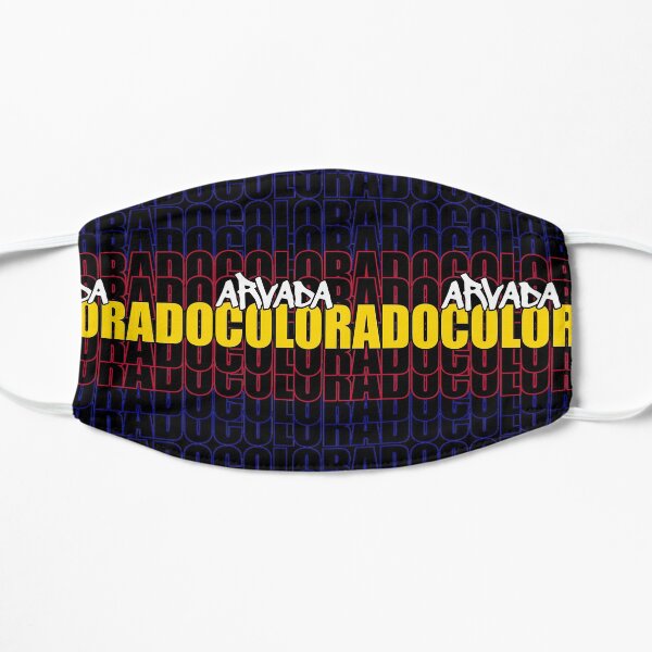 Arvada Colorado State Flag Typography Flat Mask