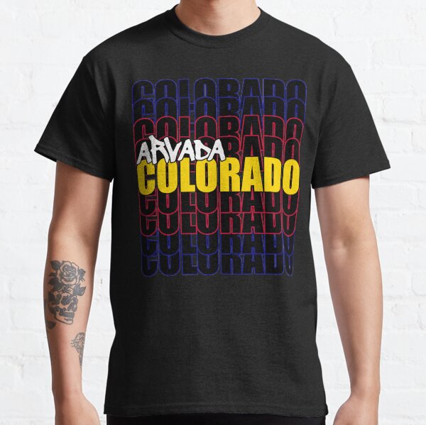 Arvada Colorado State Flag Typography Classic T-Shirt