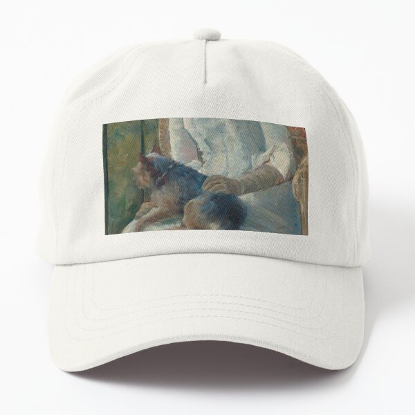 Young Girl at a Window With Dog Oil Painting by Mary Stevenson Cassatt Dad Hat